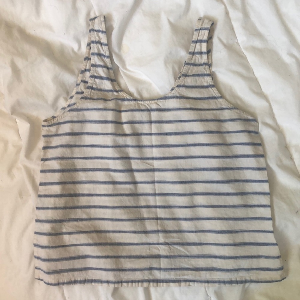 Madewell linen/cotton tank top blouse
